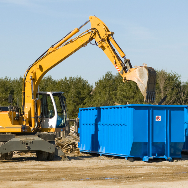 are there any restrictions on where a residential dumpster can be placed in Bat Cave